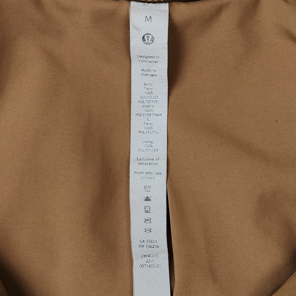 Lululemon Relaxed Fit Rain Shell Jacket Womens Medium Beige Drawstring FLAWS - Picture 11 of 15